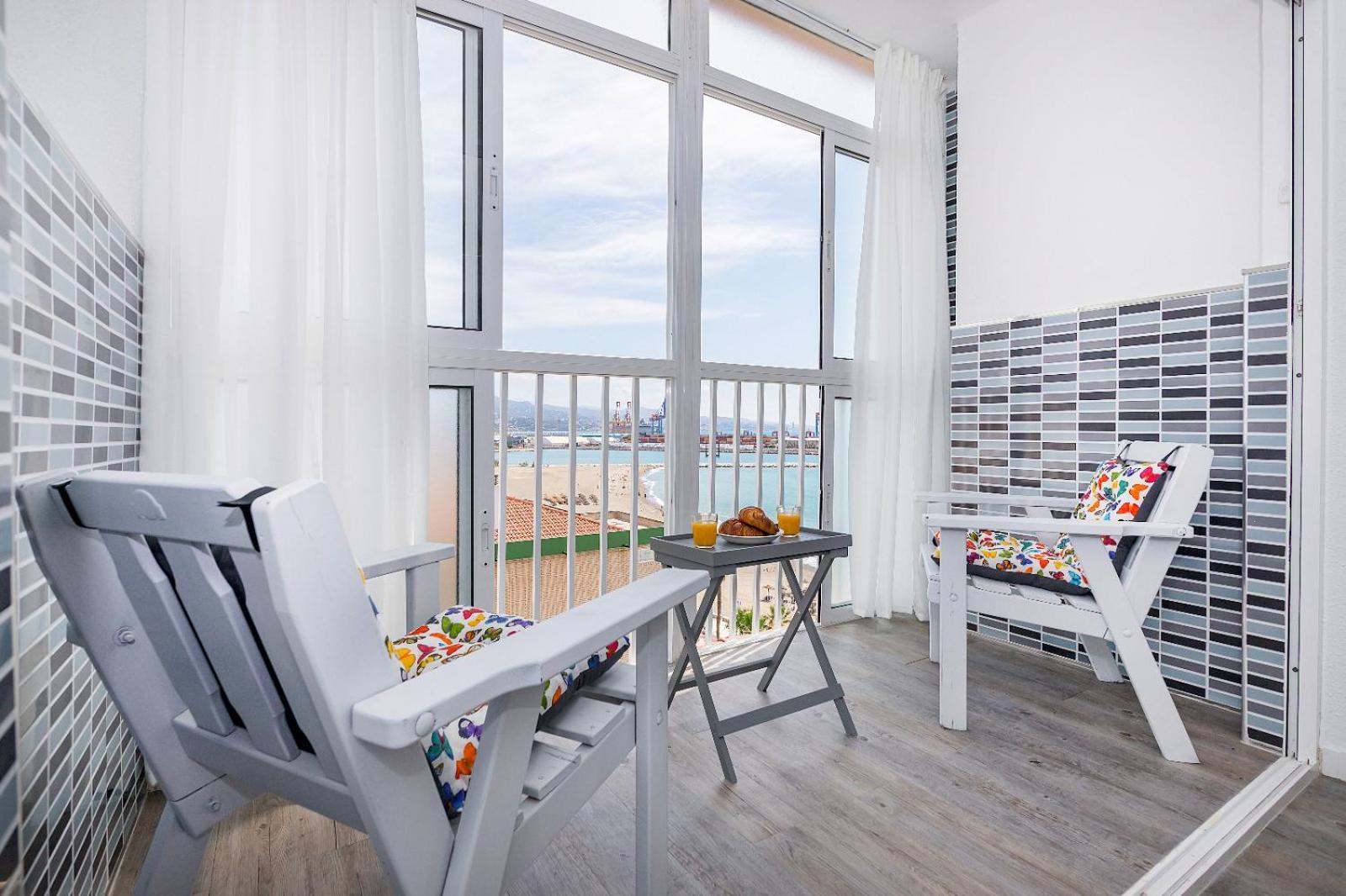 Impresionante Vista Al Mar - Elegante Apartamento Málaga Eksteriør billede